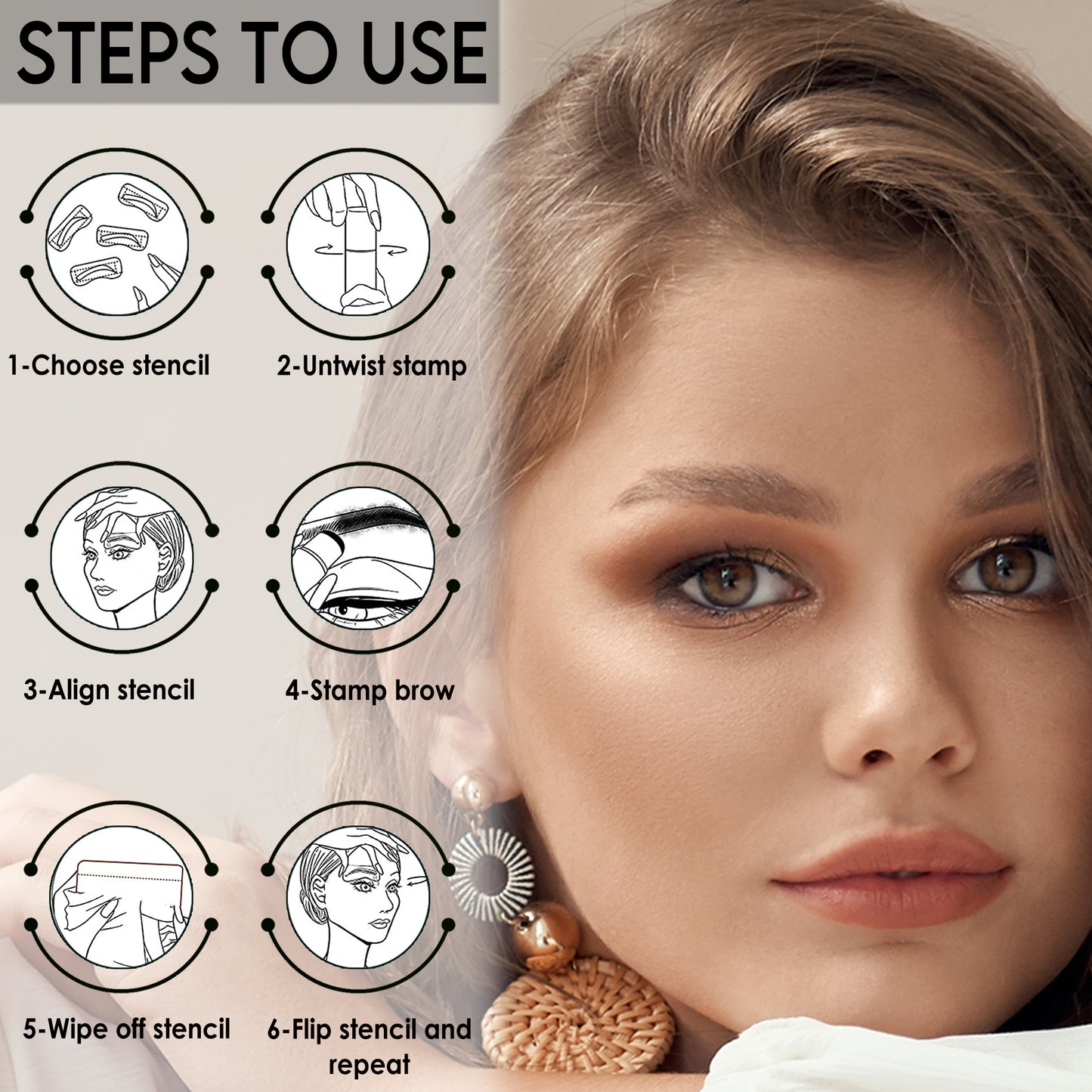 Eyebrow Stamp Powder Kit (Set of 2) - Angiehaie Beauty