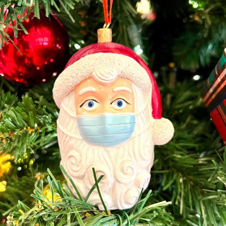 Santa Mask Christmas Ornament (Set of 5 Limited Edition) - Angiehaie Beauty