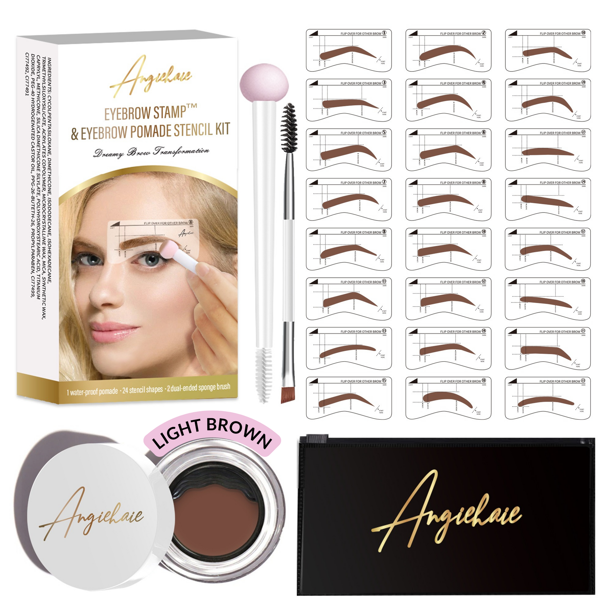 Premium Eyebrow Stamp Kit (Set of 3) - Angiehaie Beauty